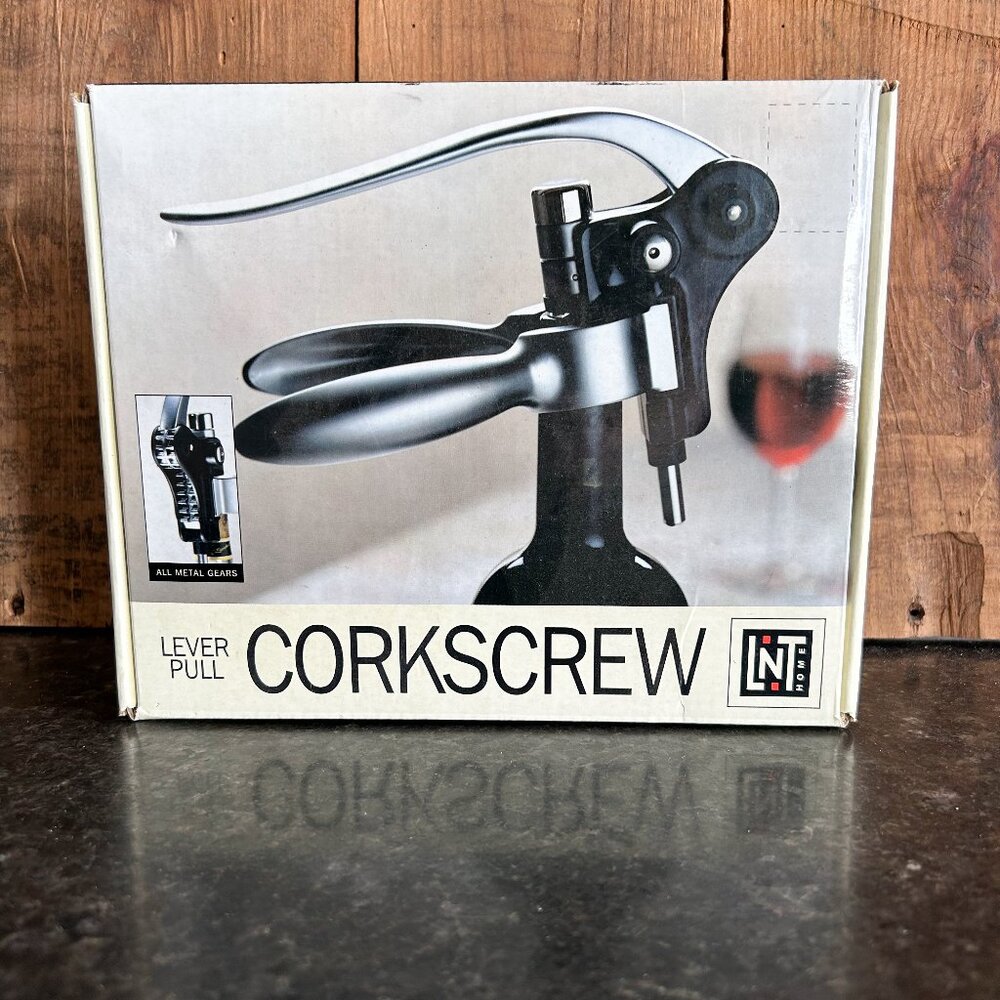 Lever Pull Corkscrew Wine Bottle Opener, Corkscrew